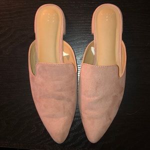 Pink Mule Slip On Flats